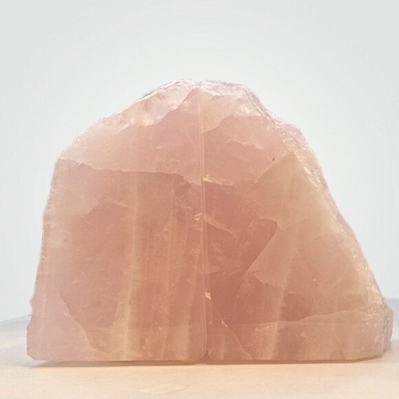 Pink Crystal Bookends, Rose Quartz, Natural Characteristics, Unique Bookend (AD) - Picture 3 of 10